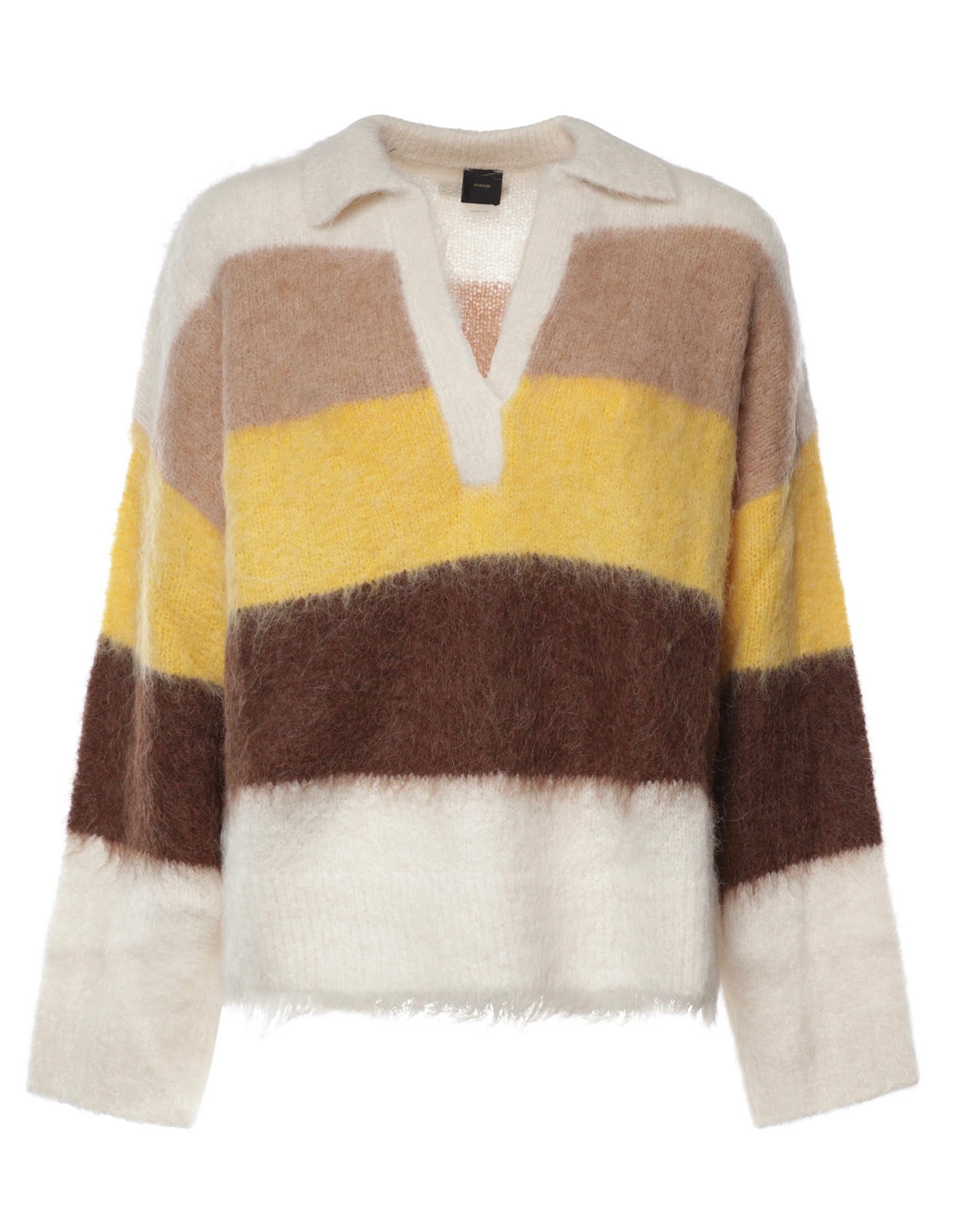 Maglia in misto alpaca a righe 107860 A3P0ZLF PINKO 