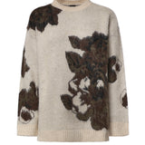 Maglione in misto lana e alpaca con motivo floreale 107861 A3P2SD3 PINKO 