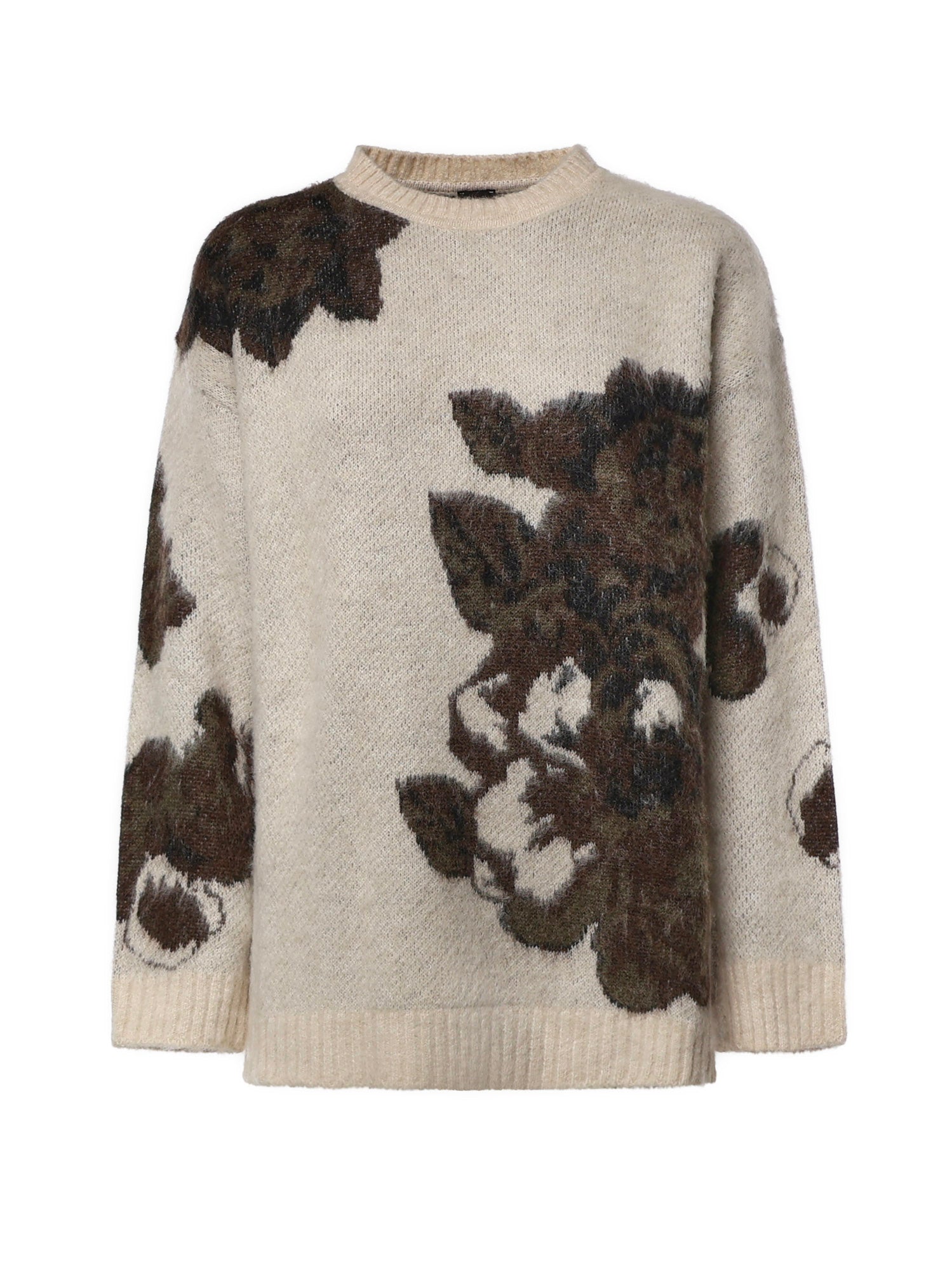 Maglione in misto lana e alpaca con motivo floreale 107861 A3P2SD3 PINKO 