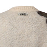 Maglione in misto lana e alpaca con motivo floreale 107861 A3P2SD3 PINKO 