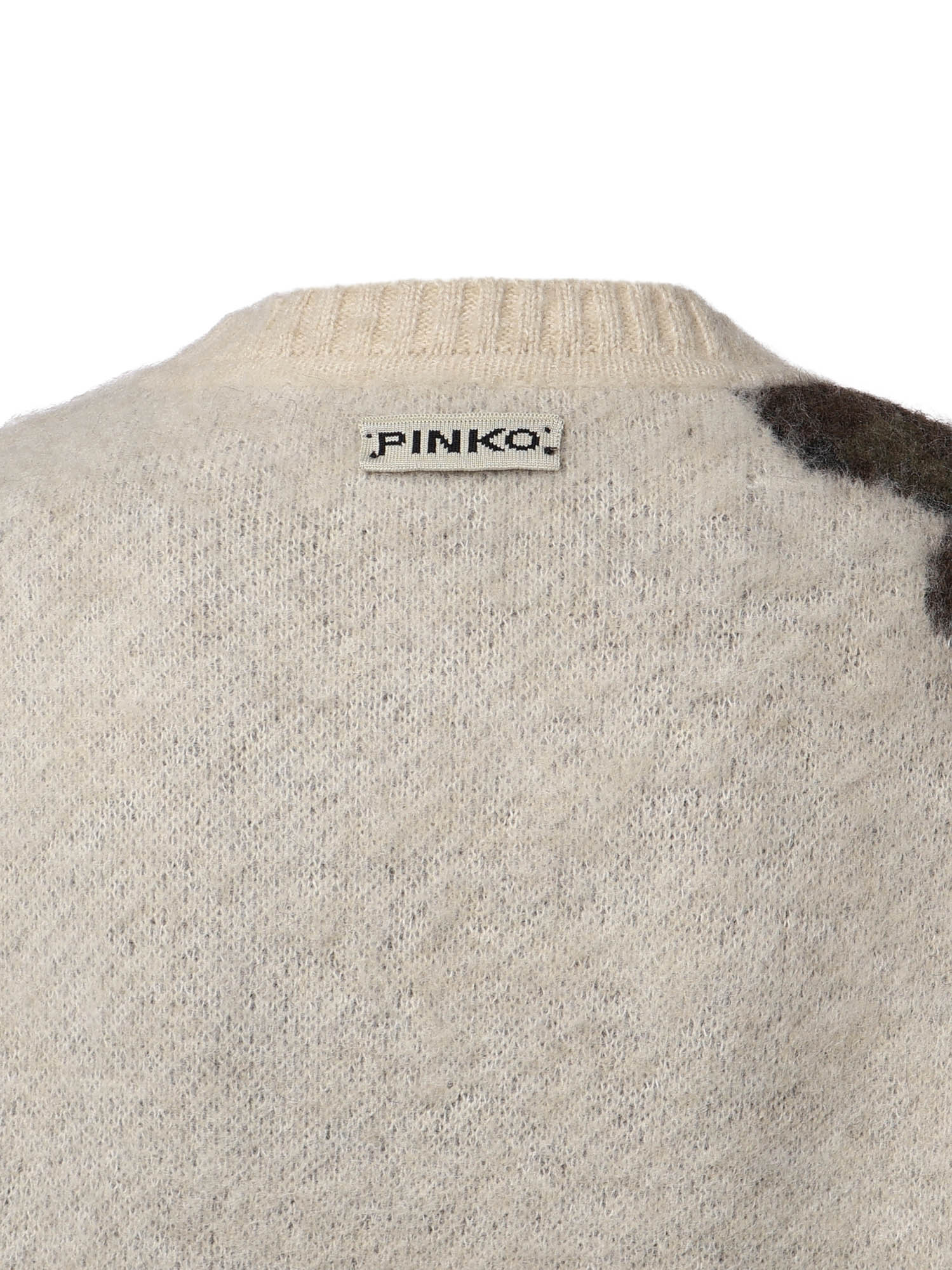 Maglione in misto lana e alpaca con motivo floreale 107861 A3P2SD3 PINKO 