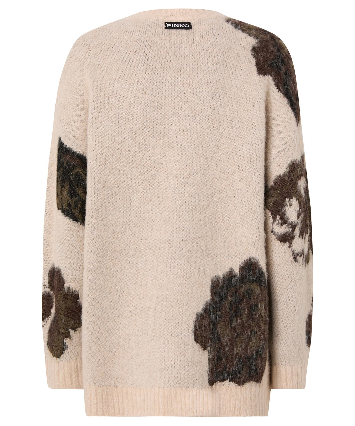 Maglione in misto lana e alpaca con motivo floreale 107861 A3P2SD3 PINKO 