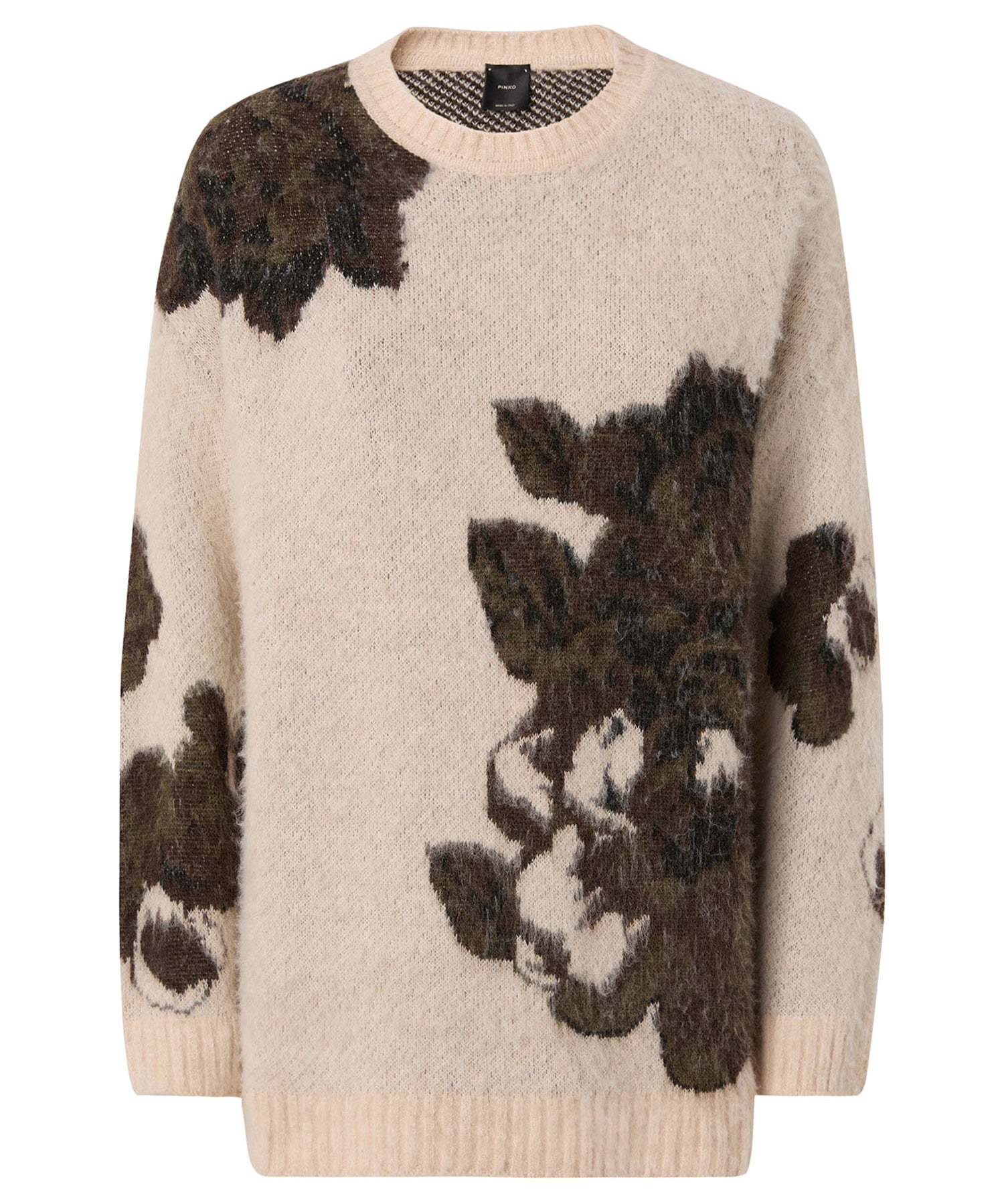 Maglione in misto lana e alpaca con motivo floreale 107861 A3P2SD3 PINKO 
