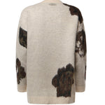 Maglione in misto lana e alpaca con motivo floreale 107861 A3P2SD3 PINKO 