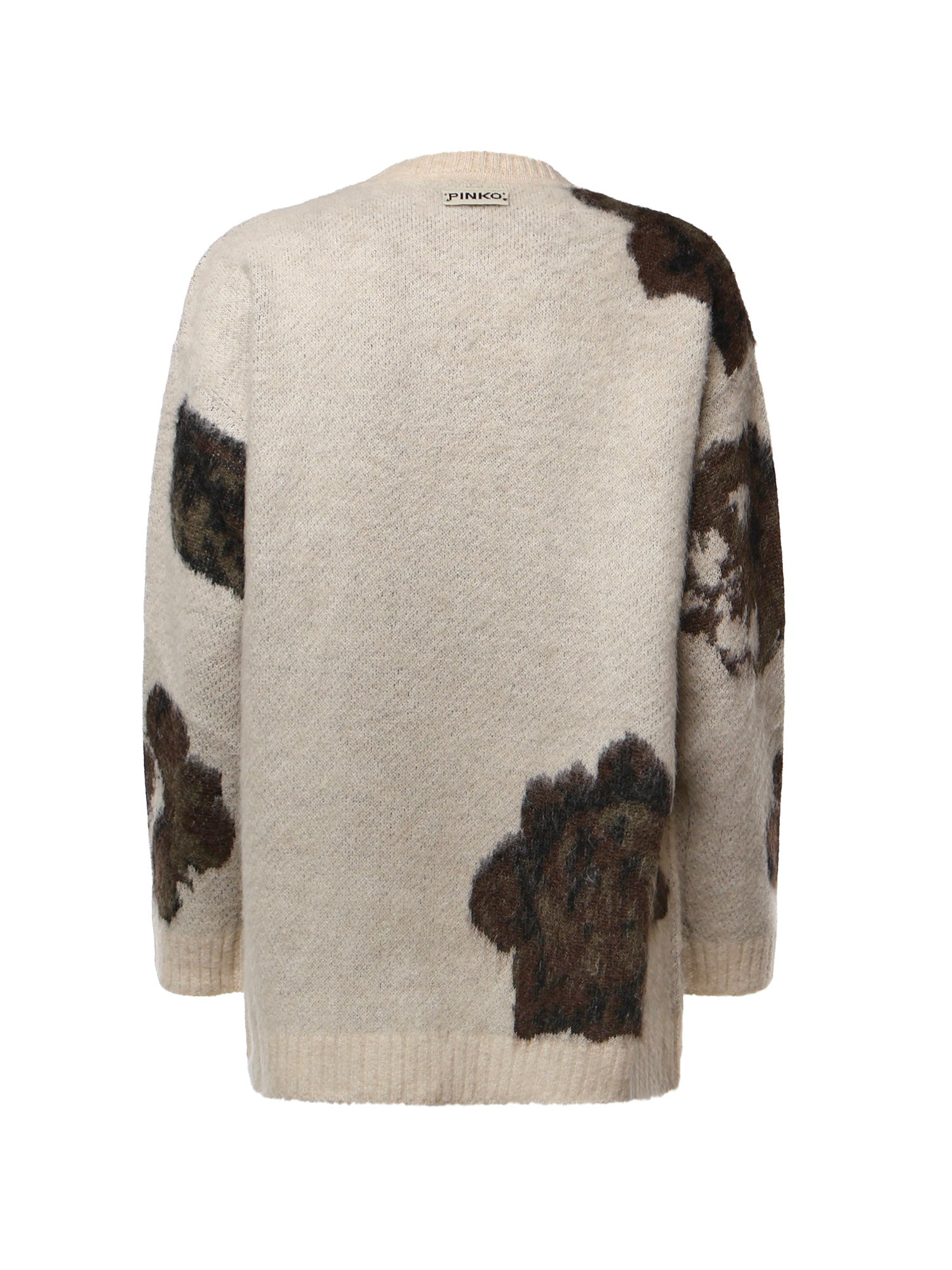 Maglione in misto lana e alpaca con motivo floreale 107861 A3P2SD3 PINKO 