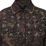 Overshirt Barengo con applicazioni gioiello 107916 A3LYSD3 PINKO 