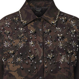 Overshirt Barengo con applicazioni gioiello 107916 A3LYSD3 PINKO 