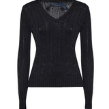 Maglia in cotone a trecce con logo 211971870 002 POLO RALPH LAUREN 
