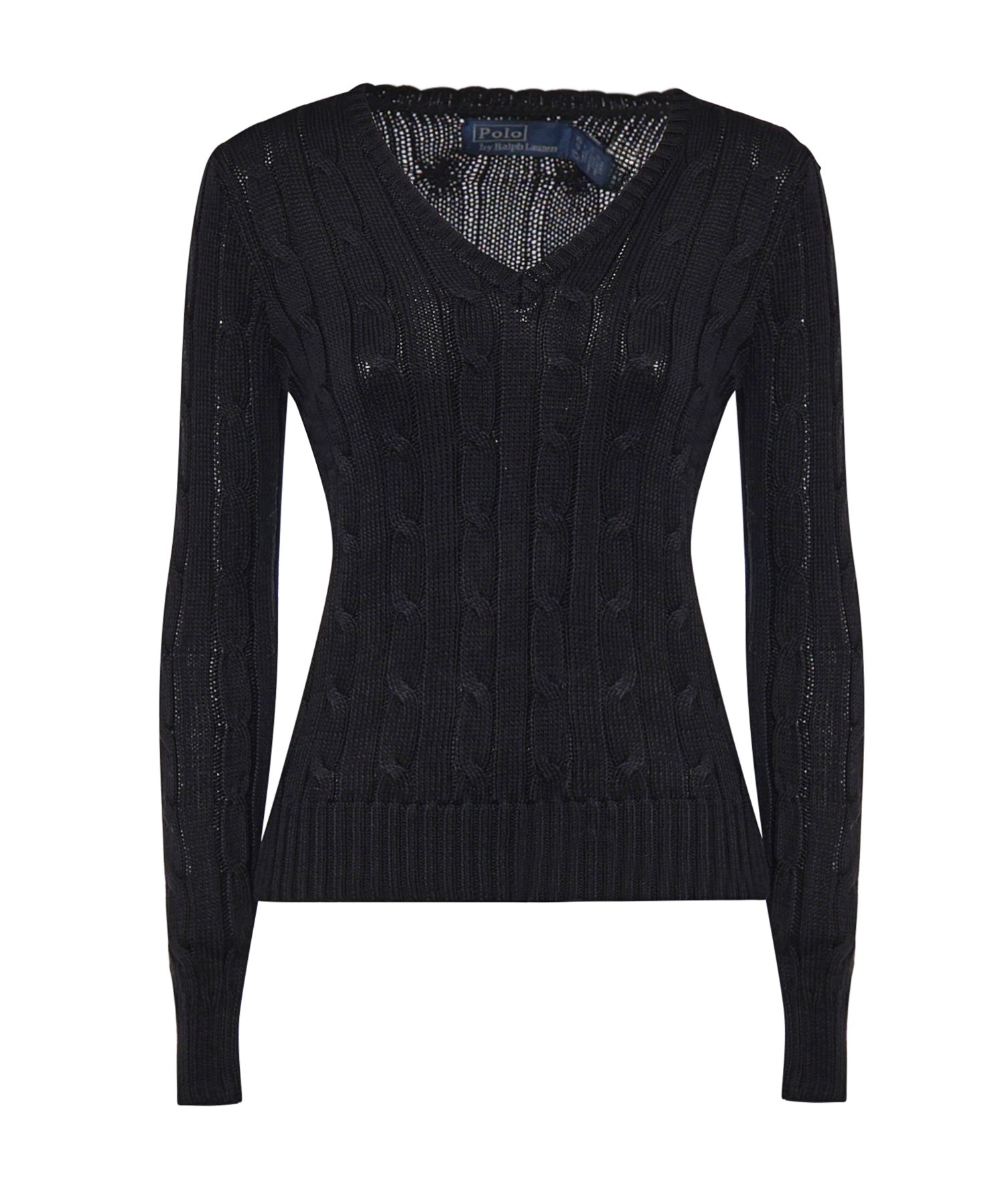 Maglia in cotone a trecce con logo 211971870 002 POLO RALPH LAUREN 