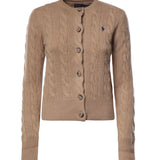 Cardigan in misto lana a trecce con logo 211972104 001 POLO RALPH LAUREN 
