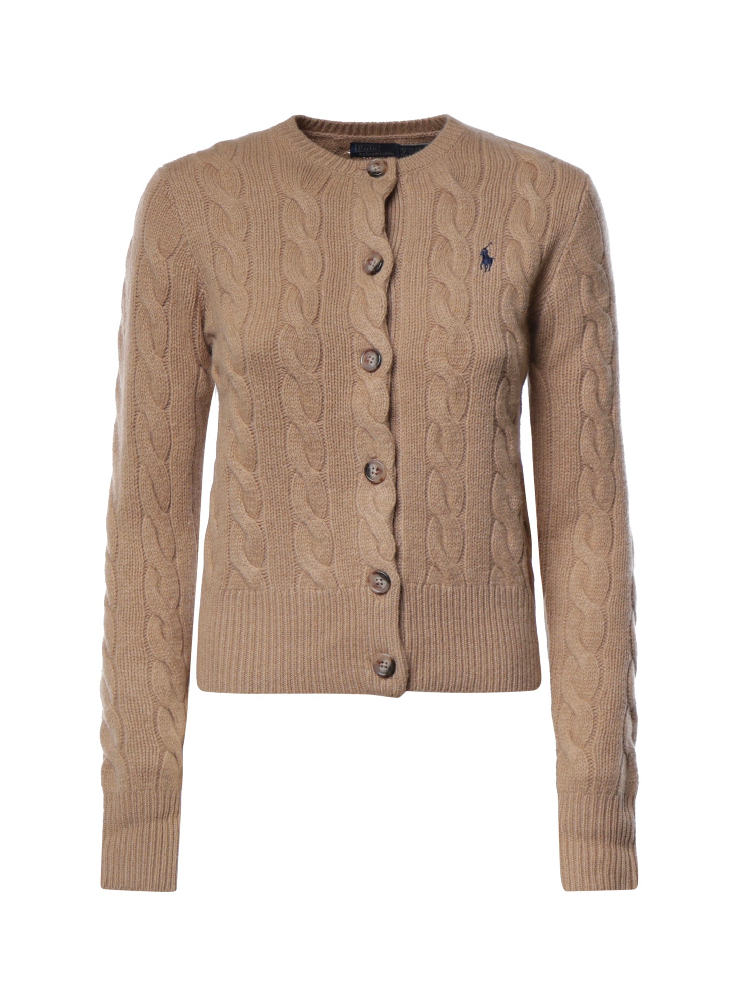 Cardigan in misto lana a trecce con logo 211972104 001 POLO RALPH LAUREN 