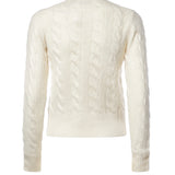 Cardigan in misto lana a trecce con logo 211972104 002 POLO RALPH LAUREN 