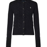 Cardigan in misto lana a trecce con logo 211972104 005 POLO RALPH LAUREN 