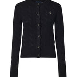 Cardigan in misto lana a trecce con logo 211972104 005 POLO RALPH LAUREN 