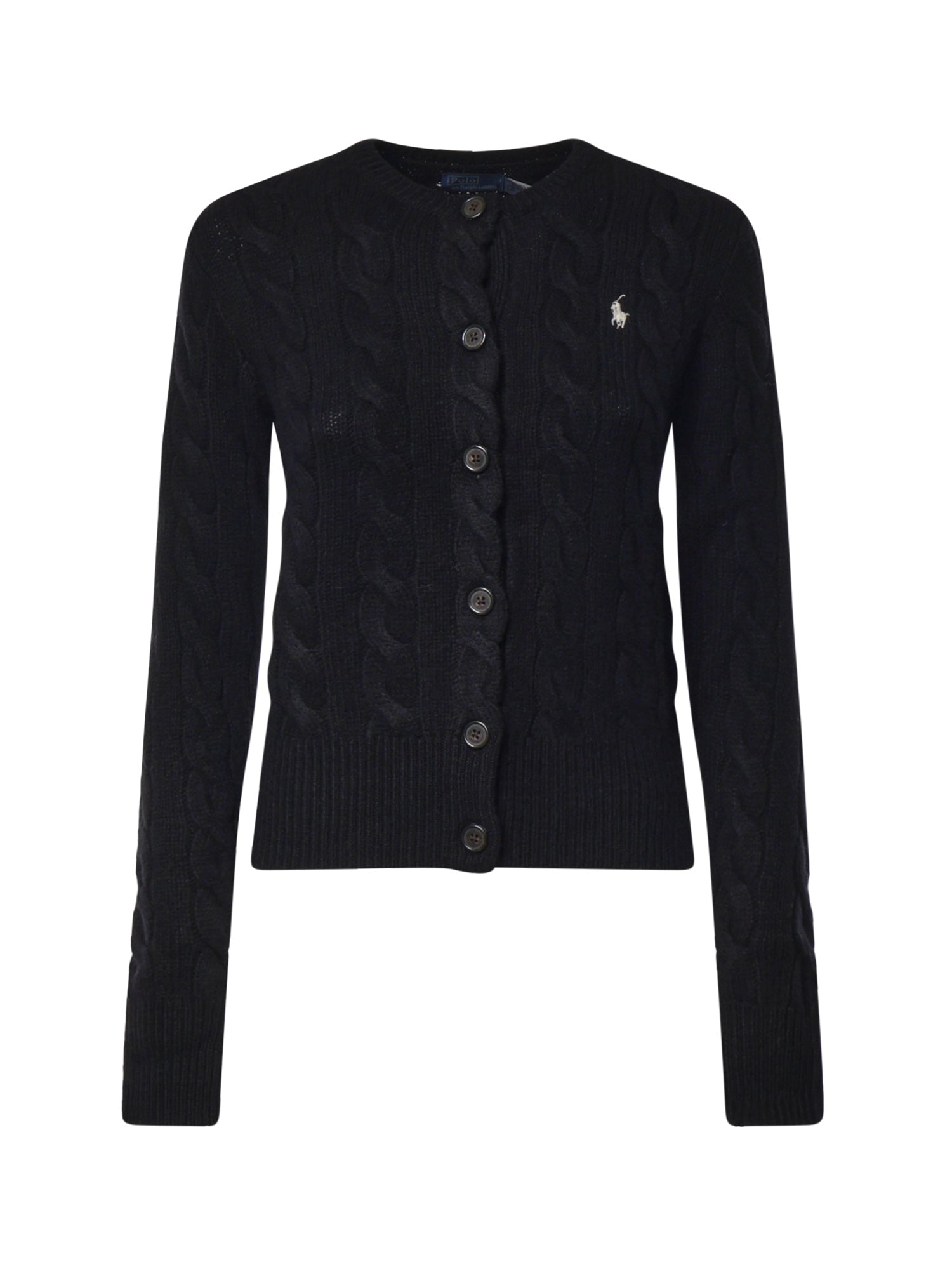 Cardigan in misto lana a trecce con logo 211972104 005 POLO RALPH LAUREN 
