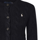 Cardigan in misto lana a trecce con logo 211972104 005 POLO RALPH LAUREN 