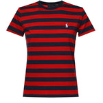 T-shirt in cotone a righe con logo 211B17779 001 POLO RALPH LAUREN 