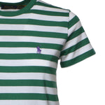 T-shirt in cotone a righe con logo 211B17779 002 POLO RALPH LAUREN 
