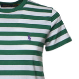 T-shirt in cotone a righe con logo 211B17779 002 POLO RALPH LAUREN 