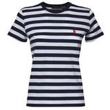 T-shirt in cotone a righe con logo 211B17779 003 POLO RALPH LAUREN 