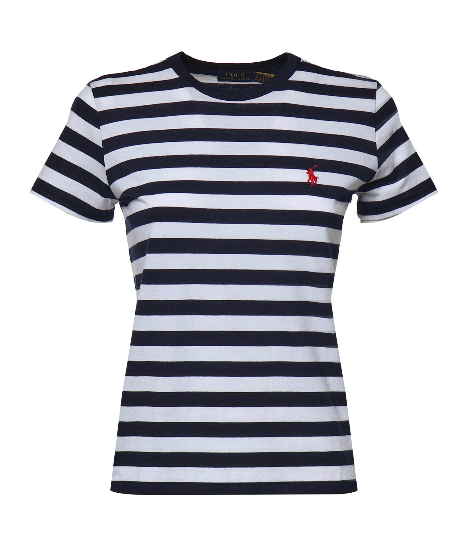 T-shirt in cotone a righe con logo 211B17779 003 POLO RALPH LAUREN 