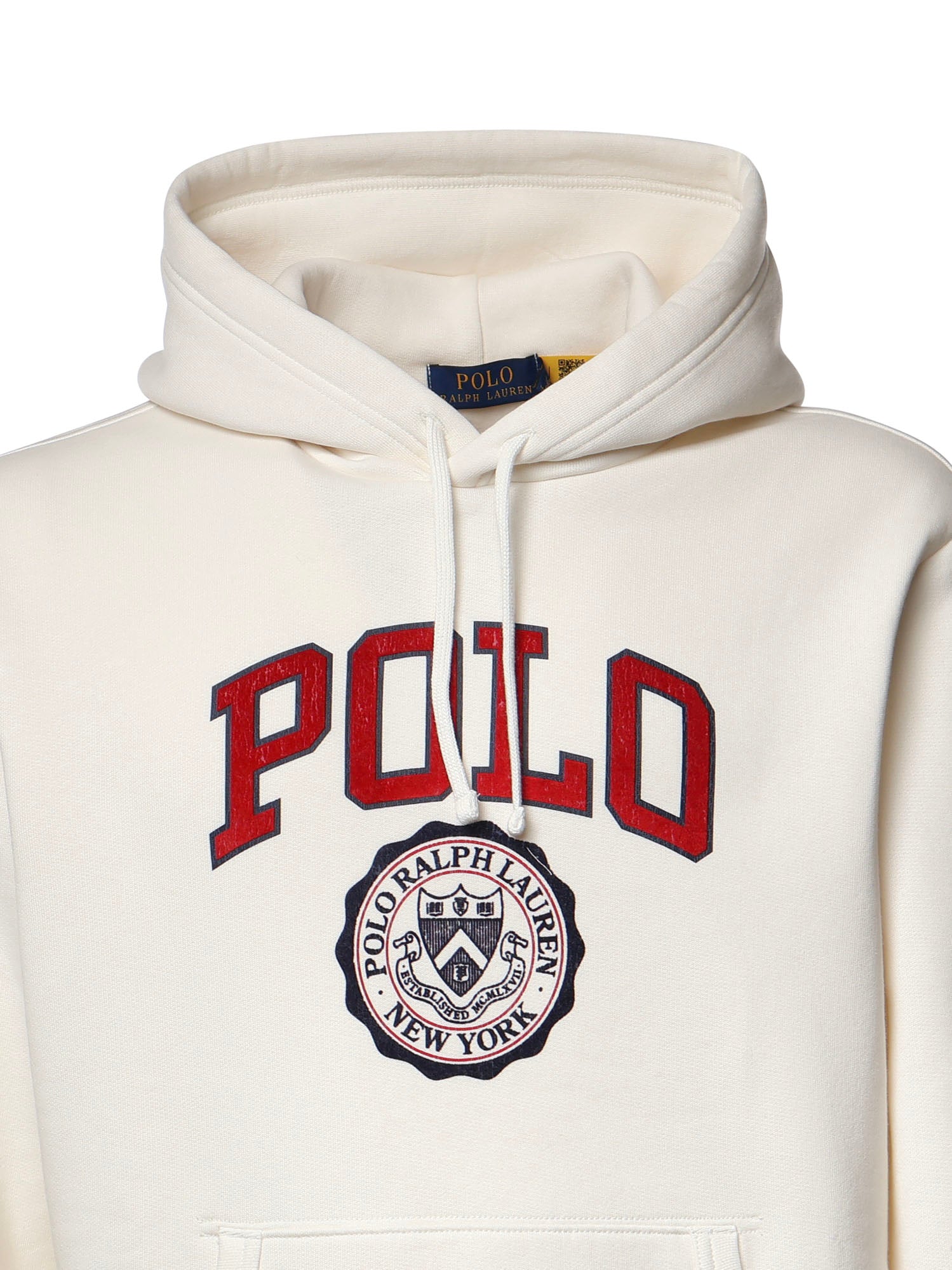 Felpa con logo in misto cotone 710B26149 002 POLO RALPH LAUREN 