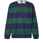Polo a righe in cotone con logo 710B26240 002 POLO RALPH LAUREN 