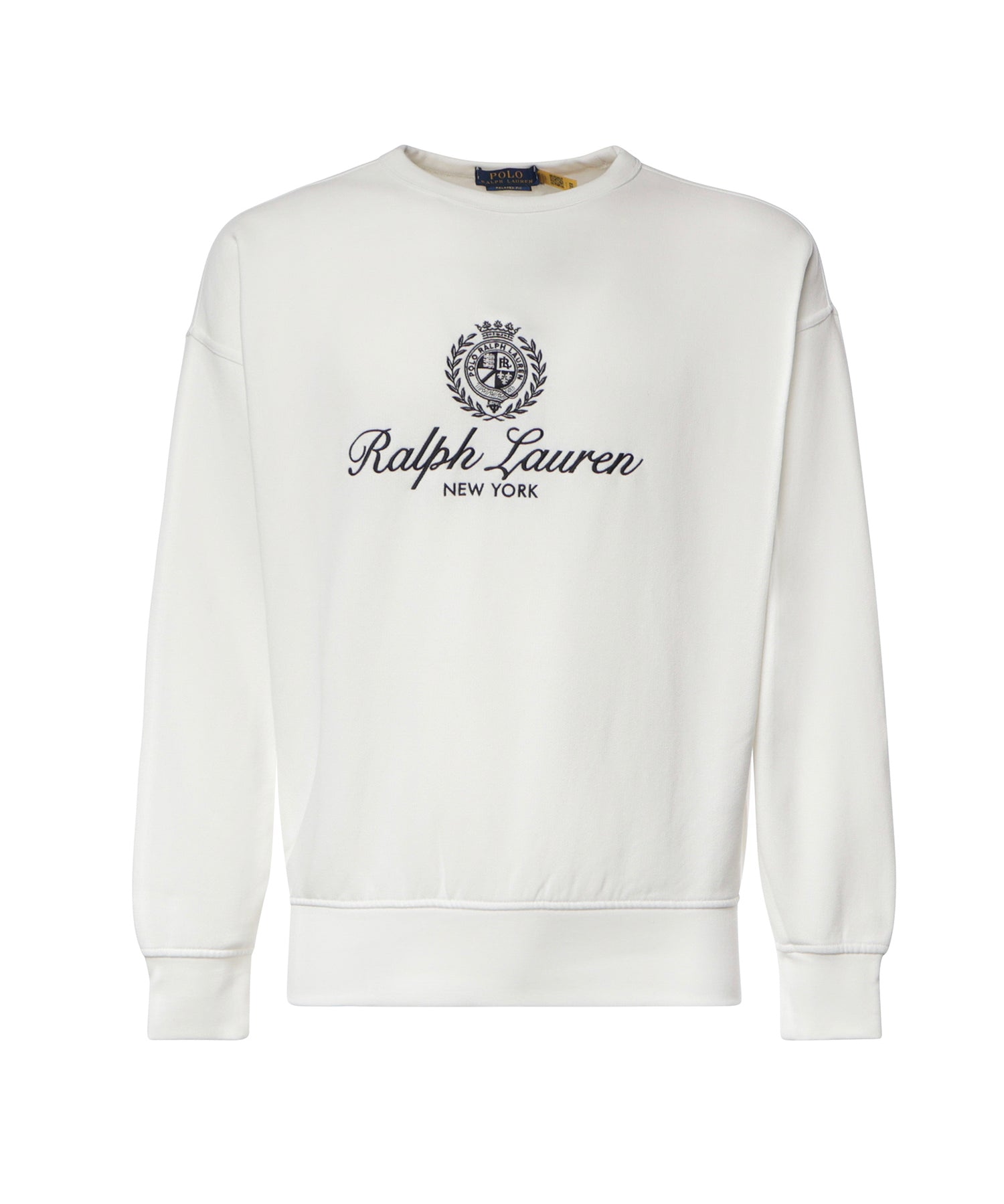 Felpa in misto cotone con logo 710B28743 001 POLO RALPH LAUREN 