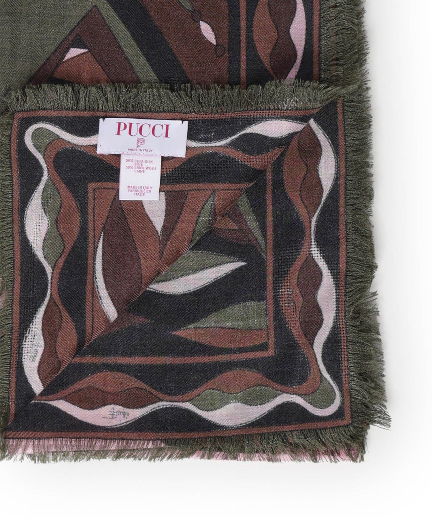 Pashmina in lana e seta in stampa Dune 6UGB70 6UC251 PUCCI 