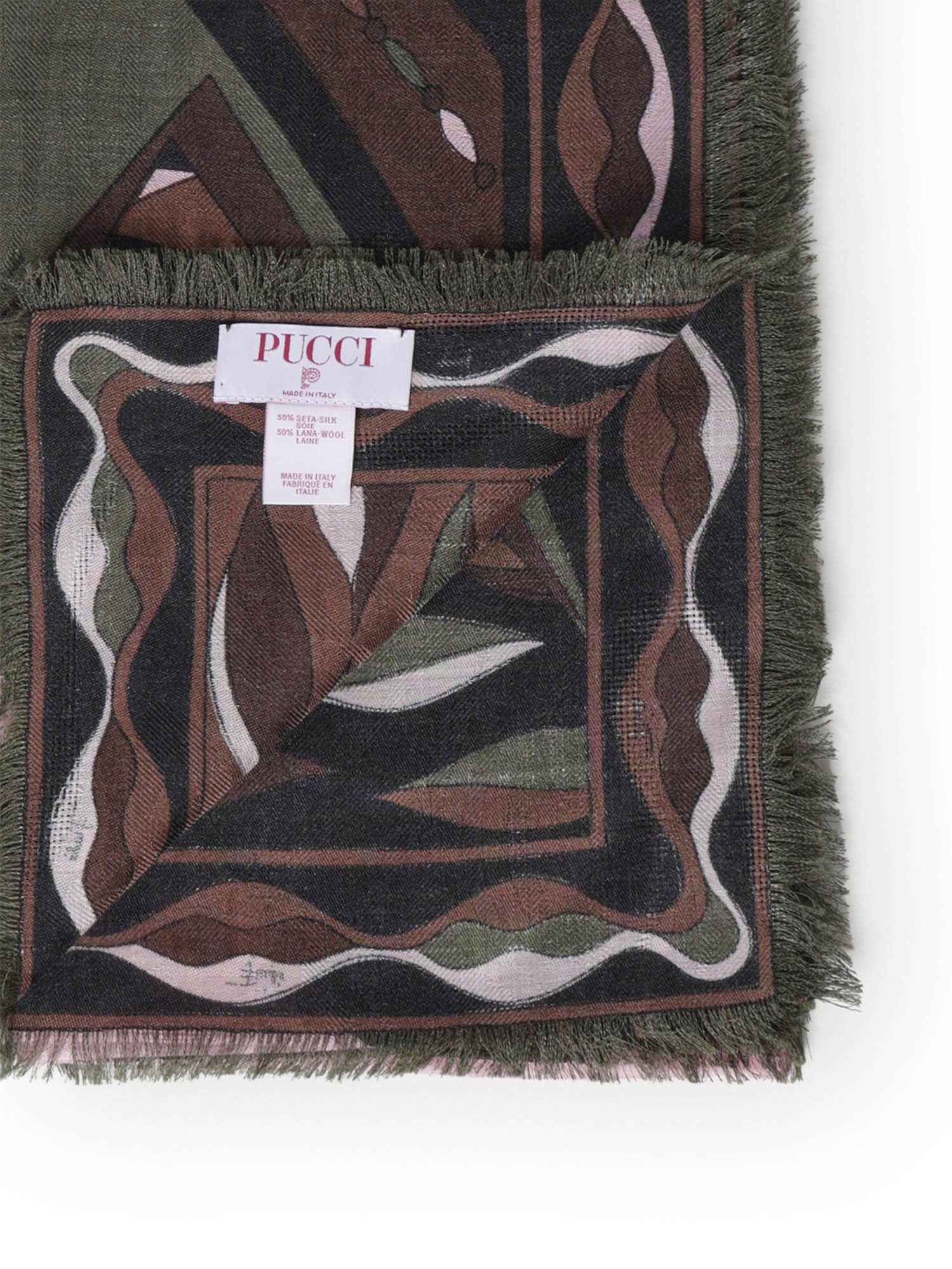 Pashmina in lana e seta in stampa Dune 6UGB70 6UC251 PUCCI 