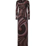 Abito lungo in jersey lurex stampa Iride 6UJI65 6U867011 PUCCI 