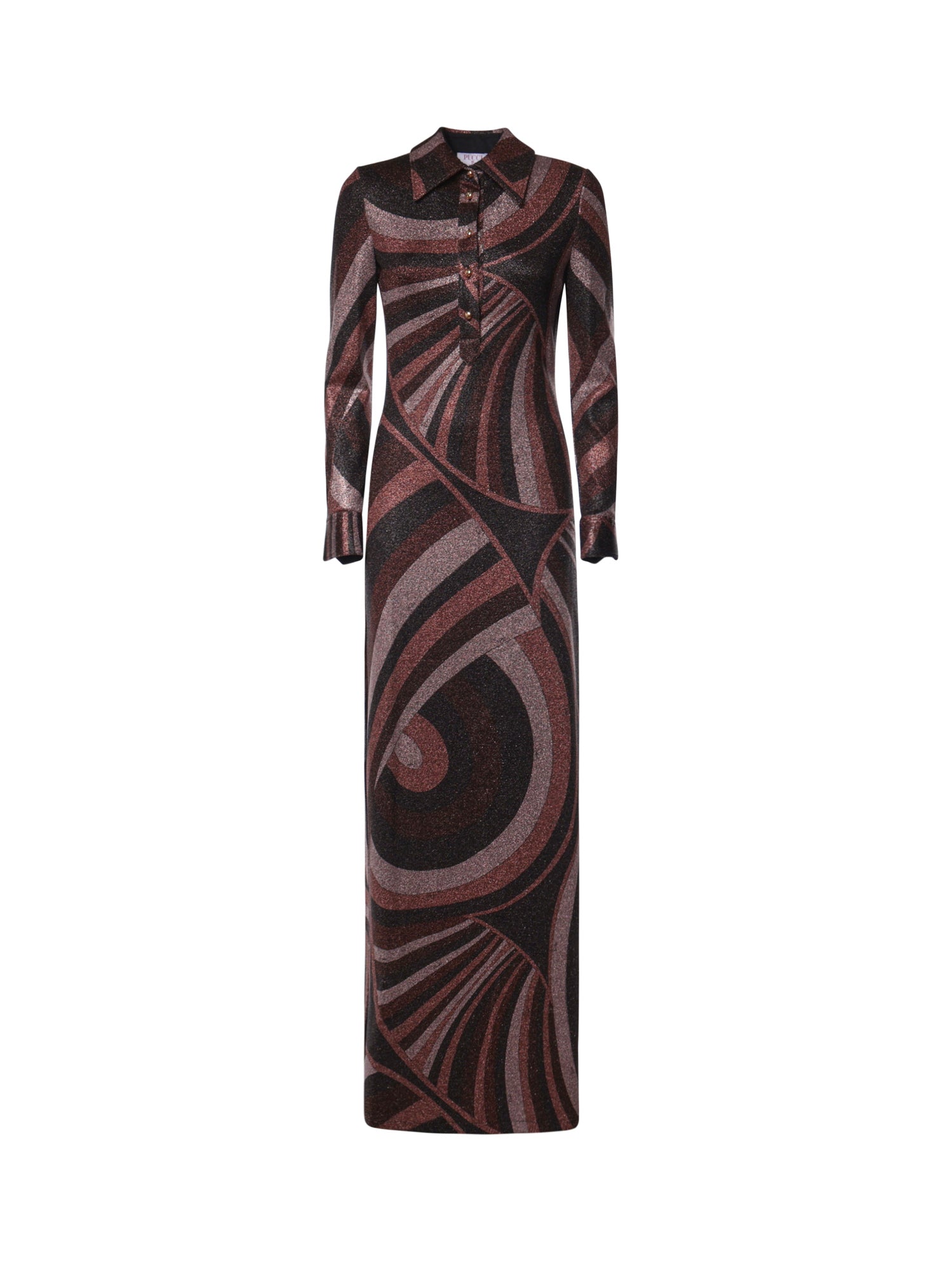 Abito lungo in jersey lurex stampa Iride 6UJI65 6U867011 PUCCI 