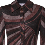 Abito lungo in jersey lurex stampa Iride 6UJI65 6U867011 PUCCI 