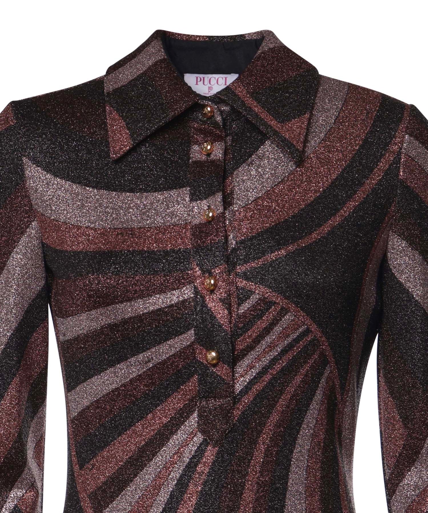 Abito lungo in jersey lurex stampa Iride 6UJI65 6U867011 PUCCI 