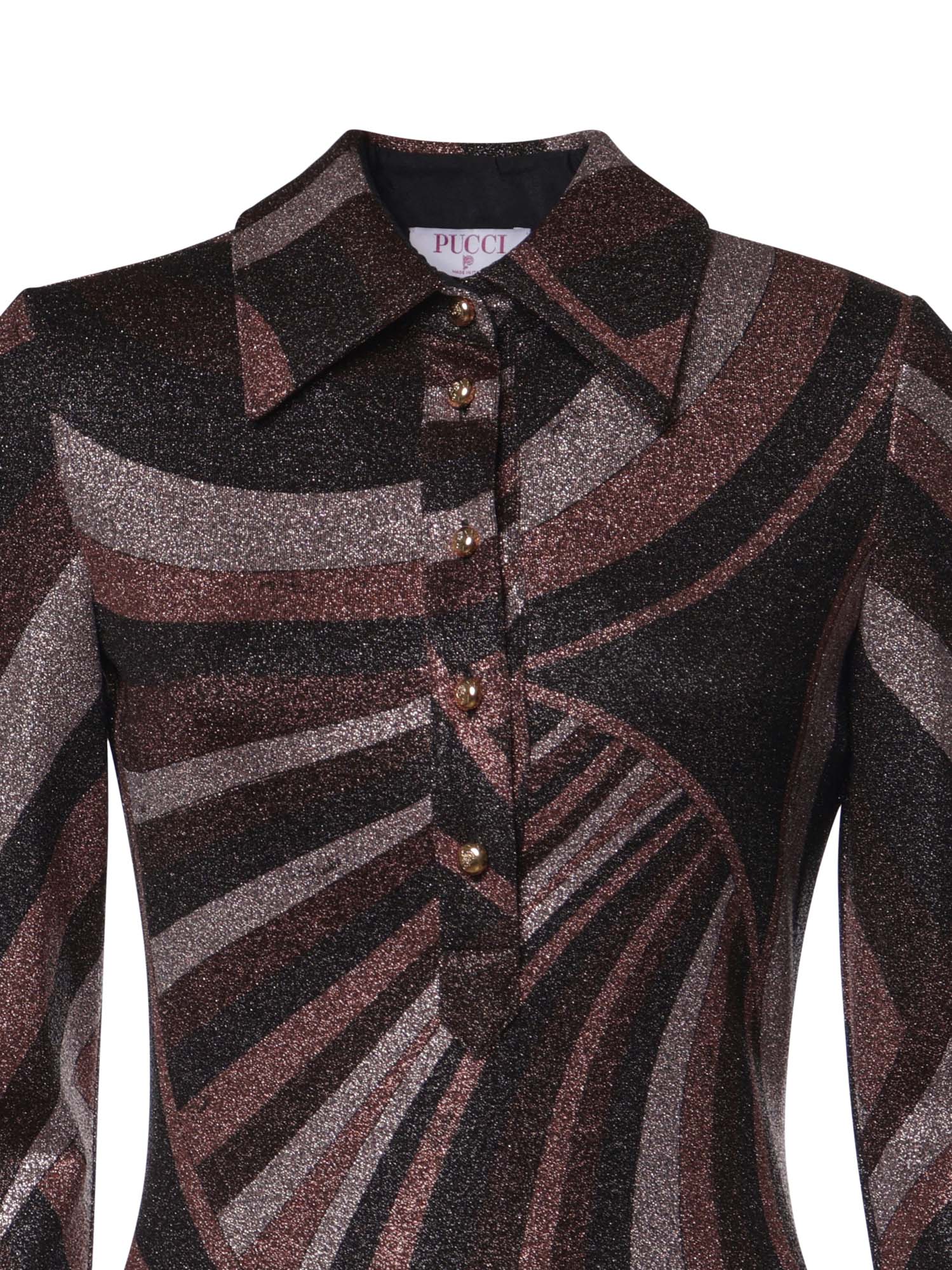 Abito lungo in jersey lurex stampa Iride 6UJI65 6U867011 PUCCI 