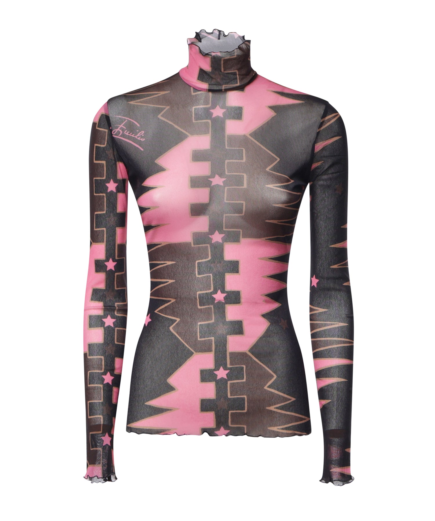 Top in tulle stampa Valdimontone 6UJM18 6U839050 PUCCI 
