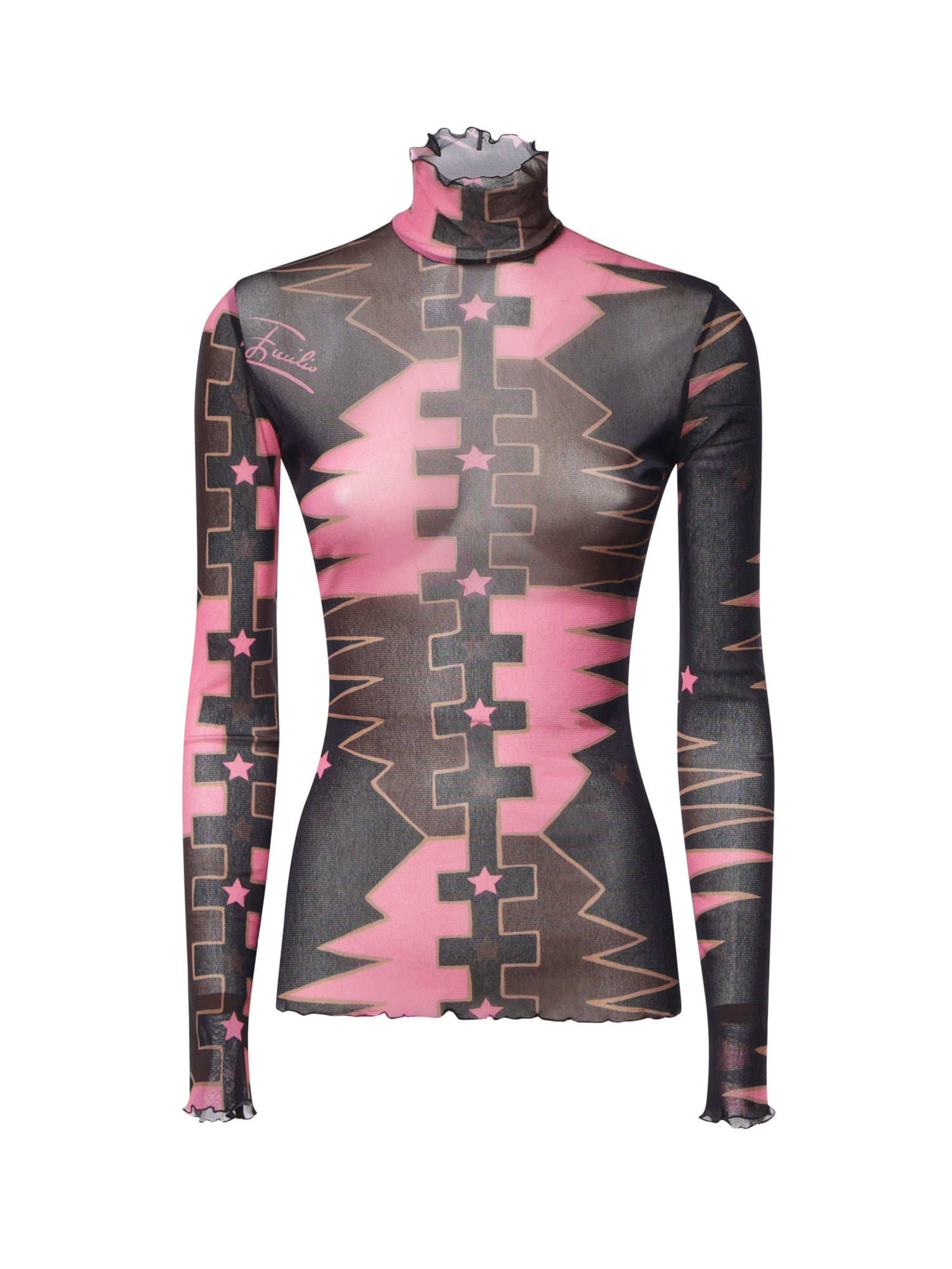 Top in tulle stampa Valdimontone 6UJM18 6U839050 PUCCI 