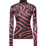 Top in jersey con stampa Labirinto 6UJM19 6U798018 PUCCI 
