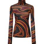Top in jersey con stampa Labirinto 6UJM19 6U798019 PUCCI 