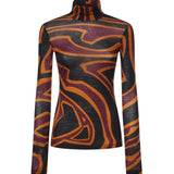 Top in jersey con stampa Labirinto 6UJM19 6U798019 PUCCI 