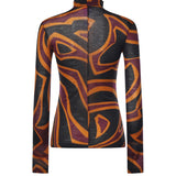 Top in jersey con stampa Labirinto 6UJM19 6U798019 PUCCI 