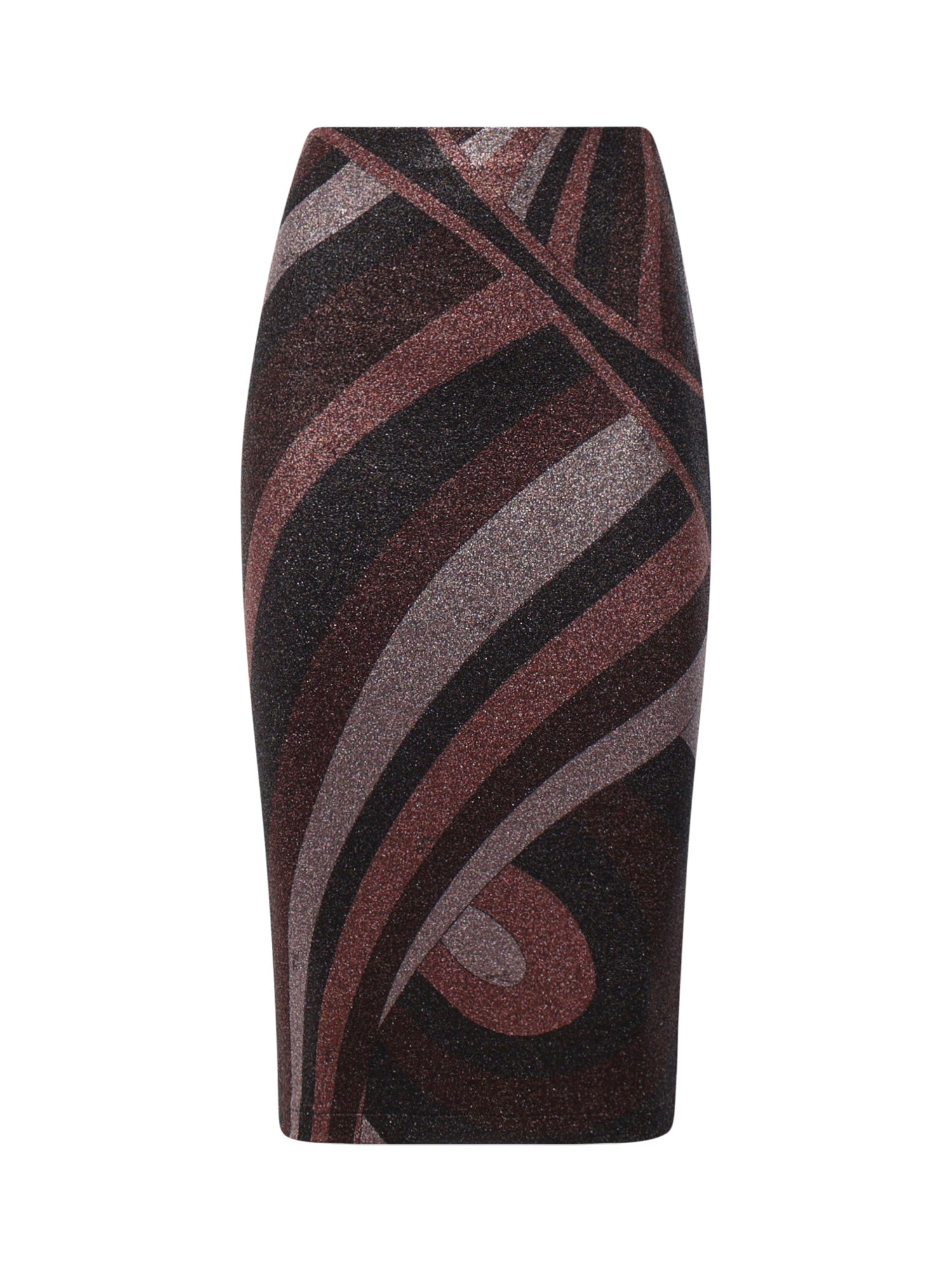 Gonna midi in jersey lurex con stampa Iride 6UJV10 6U867011 PUCCI 
