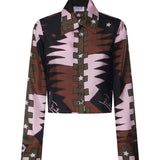Camicia cropped in seta stampa Valdimontone 6URJ15 6U831052 PUCCI 