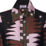 Camicia cropped in seta stampa Valdimontone 6URJ15 6U831052 PUCCI 