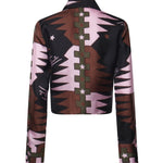 Camicia cropped in seta stampa Valdimontone 6URJ15 6U831052 PUCCI 