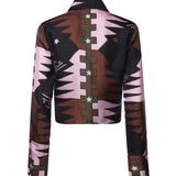 Camicia cropped in seta stampa Valdimontone 6URJ15 6U831052 PUCCI 