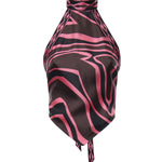 Top foulard in seta con stampa Labirinto 6URM20 6U741018 PUCCI 