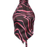 Top foulard in seta con stampa Labirinto 6URM20 6U741018 PUCCI 