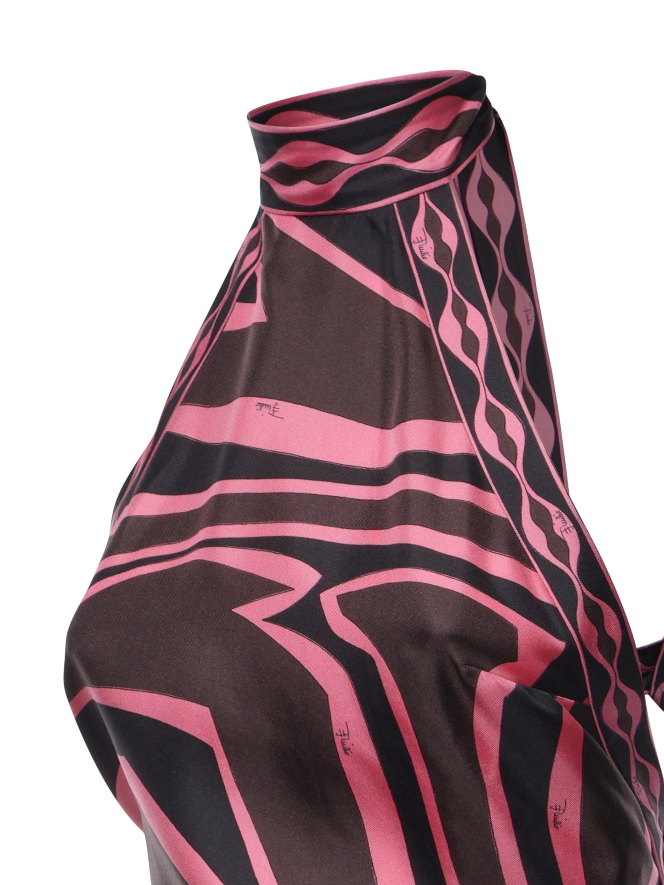 Top foulard in seta con stampa Labirinto 6URM20 6U741018 PUCCI 