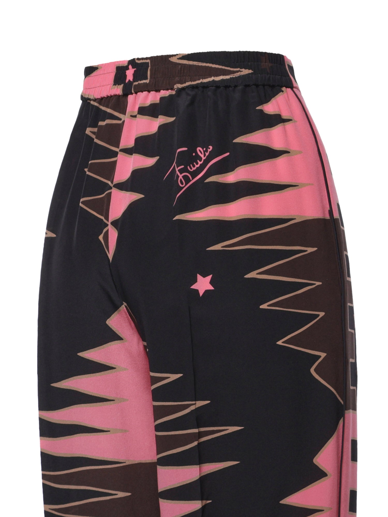 Pantalone in seta con stampa Valdimontone 6URT11 6U823050 PUCCI 